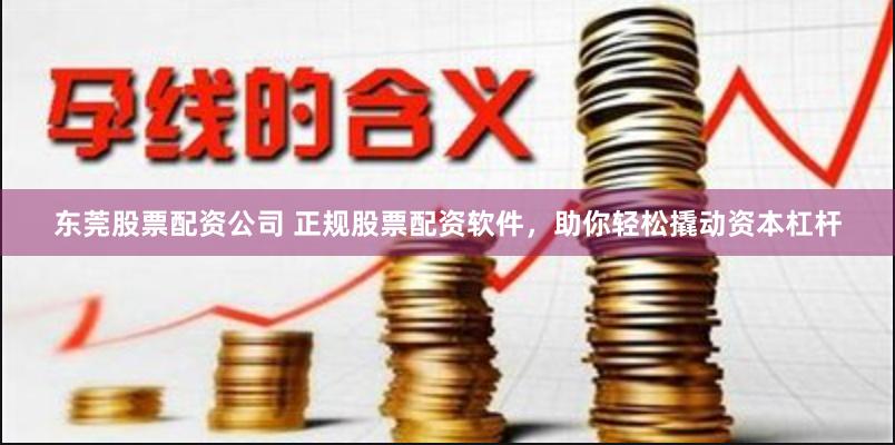 东莞股票配资公司 正规股票配资软件，助你轻松撬动资本杠杆